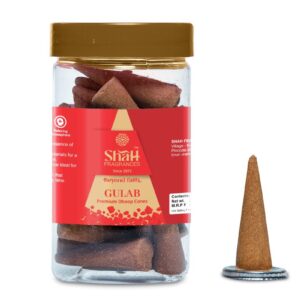 Rose 100 gram Cone Dhoop Jar