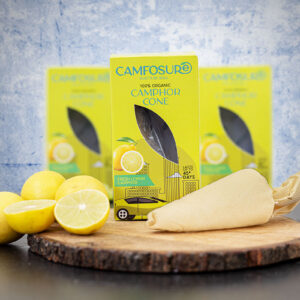 Camfosure Fresh Lemon Camphor Cone Box 60 Grams