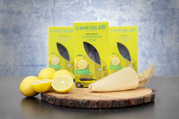 Camfosure Fresh Lemon Camphor Cone Box 60 Grams