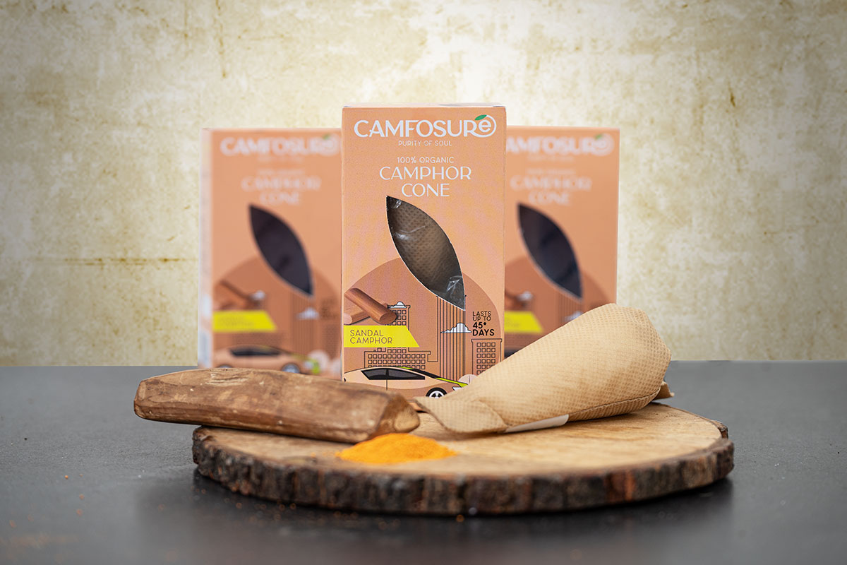 Camfosure Sandal Camphor Cone Box 60 Grams - Image 1