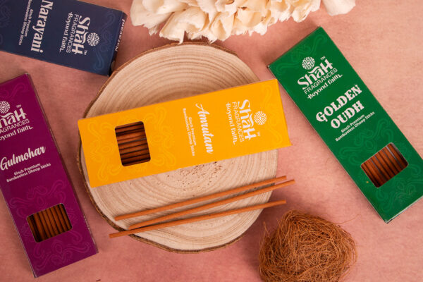 Velvet Collection Premium 6” Bambooless Dhoop Sticks | 4 Scents | Pack of 12 (25g)