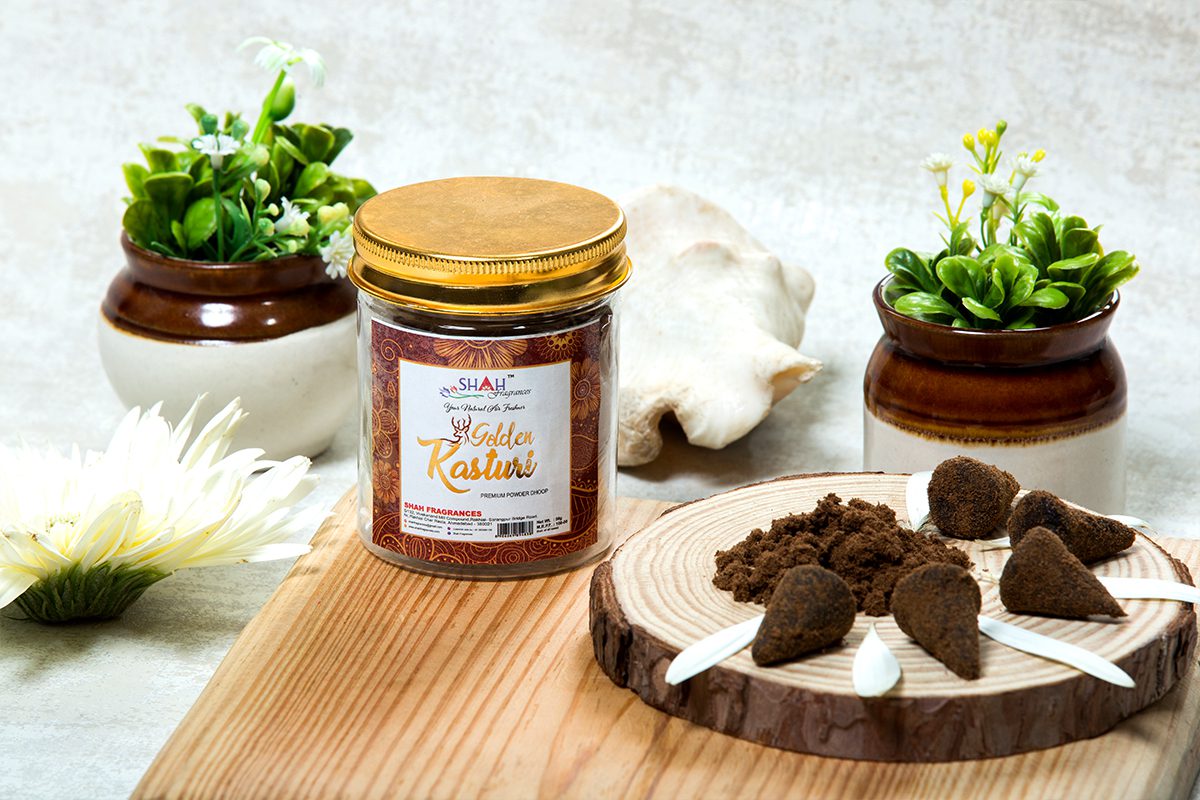 Golden Kasturi 50 gram Powder Dhoop - Image 1