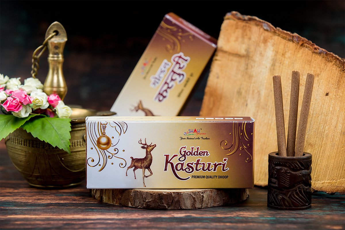 Golden Kasturi 100 gram Dhoop Box - Image 1
