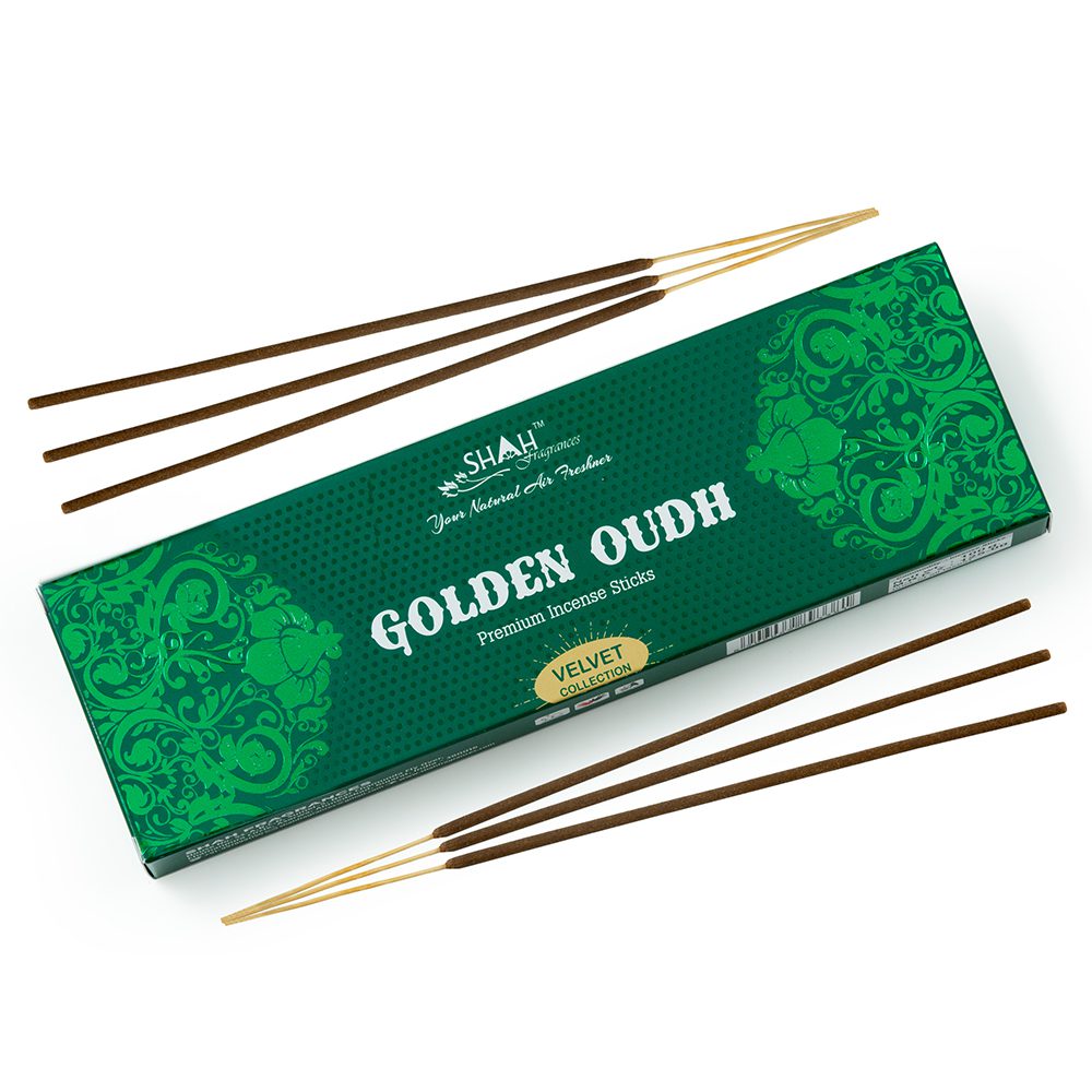 Golden Oudh 90 gram Velvet Box Agarbatti - Image 3