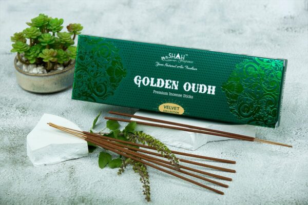 Golden Oudh 90 gram Velvet Box Agarbatti