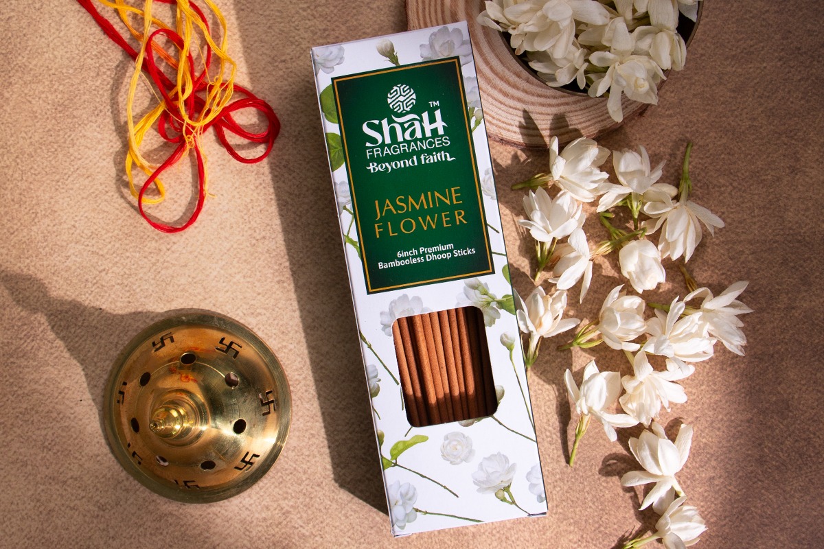 Jasmine Flower Bambooless Dhoop Sticks Box 90 Gms - Image 1