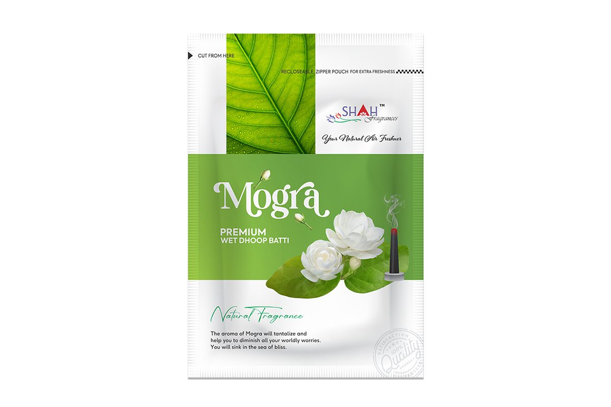 Mogra 20 sticks Gila Dhoop Zipper - Image 1