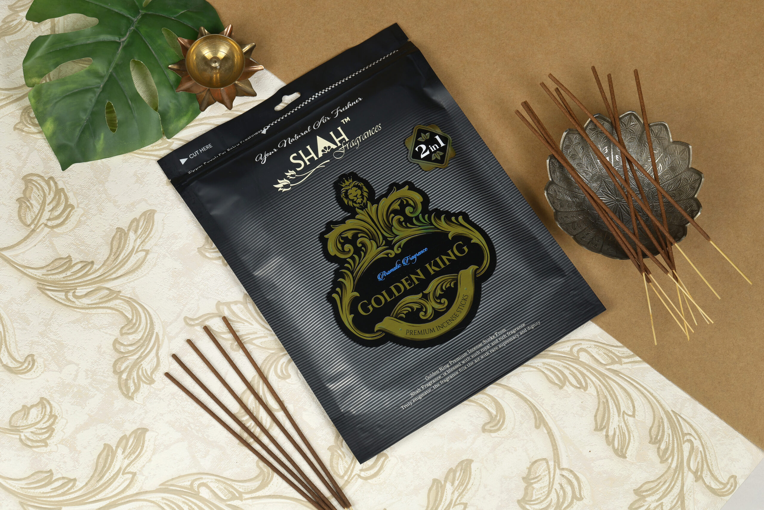 Golden King Zipper Agarbatti 2in1 400 Gms - Image 1