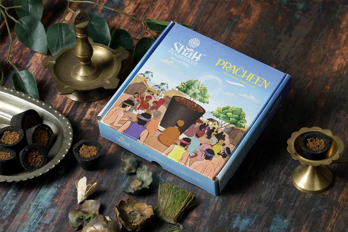 Pracheen Cup Dhoop Box 12 Cups - Image 1