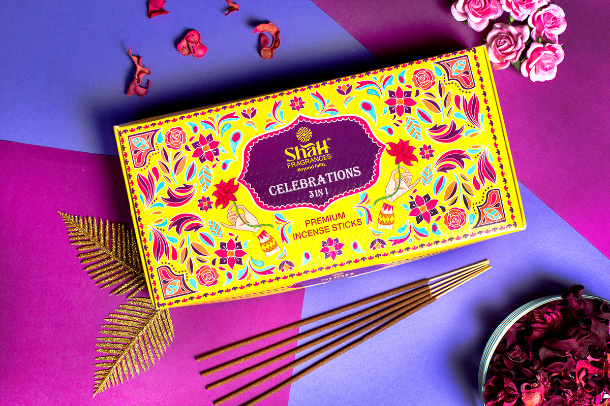 Celebrations 3in1 Agarbatti Box 200 Gms - Image 1